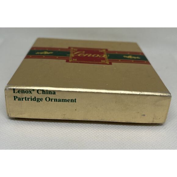 VTG 1987 Lenox 12 Days of Christmas Ornament w/ Box - Partridge in a Pear Tree - Picture 4 of 4